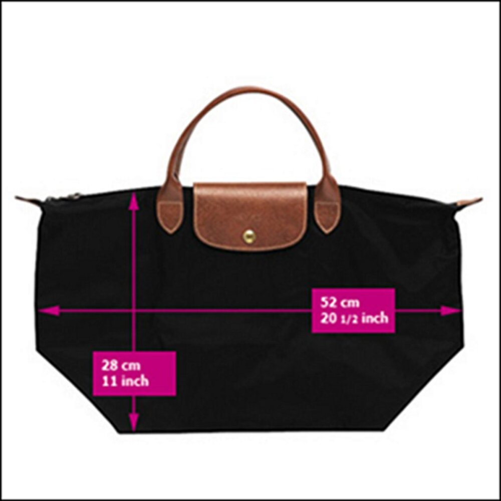 ❤️ NWT LONGCHAMP Le Pliage Type M Medium Short Handle Tote NAVY Blue Authentic - Picture 4 of 16